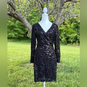 Lauren Ralph Lauren Black Long Sleeve Dress